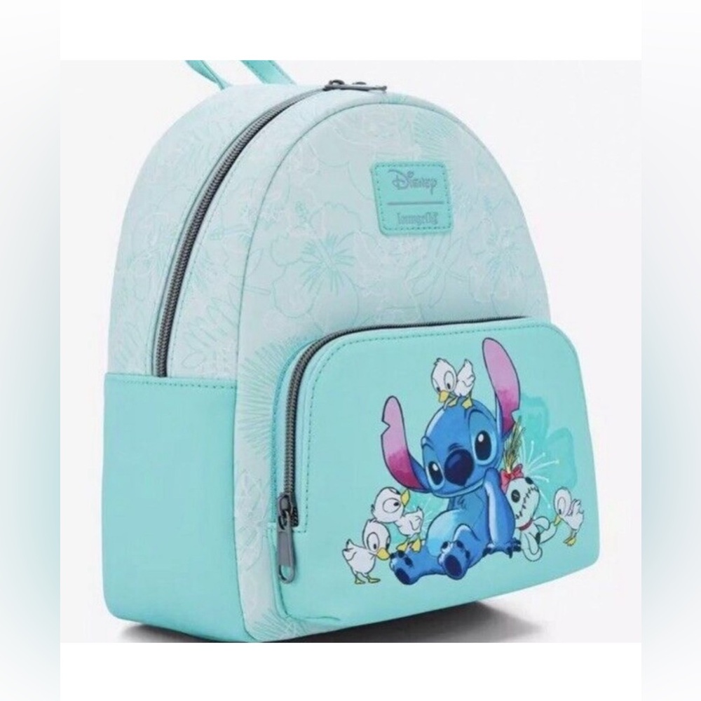 Loungefly Disney Lilo And Stitch Mini Backpack Ducklings Ducks Scrump Floral Bag